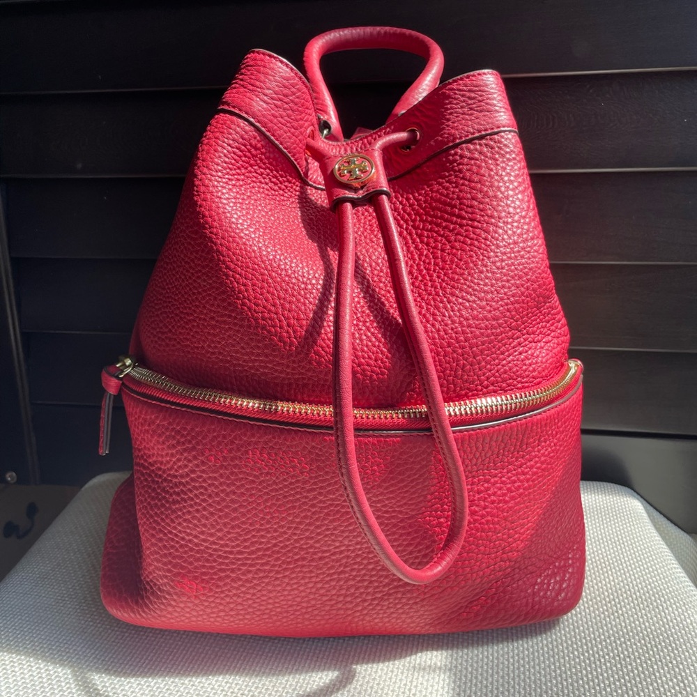 Tory Burch Red Leather convertible Backpack
